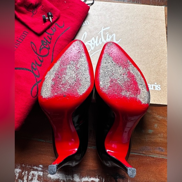 Pre-owned - CHRISTIAN LOUBOUTIN DECOLLETE 868 BLACK PATENT CALF LEATHER - Picture 4 of 10